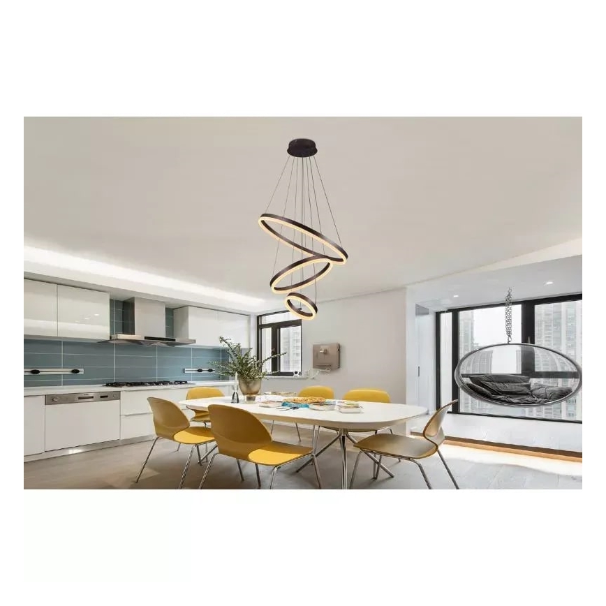 LED Dimbar taklampa LED/85W/230V 3000-6500K Ø 60 cm + fjärrkontroll