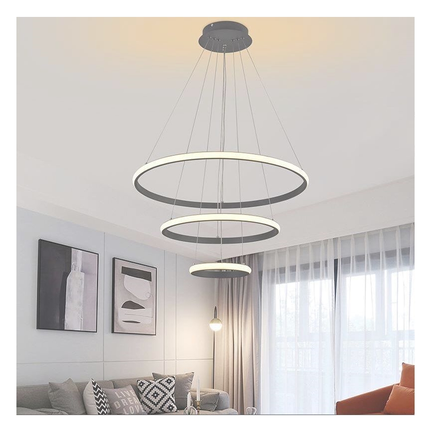 LED dimbar taklampa LED/90W/230V 3000-6500K Ø 60 cm + fjärrkontroll