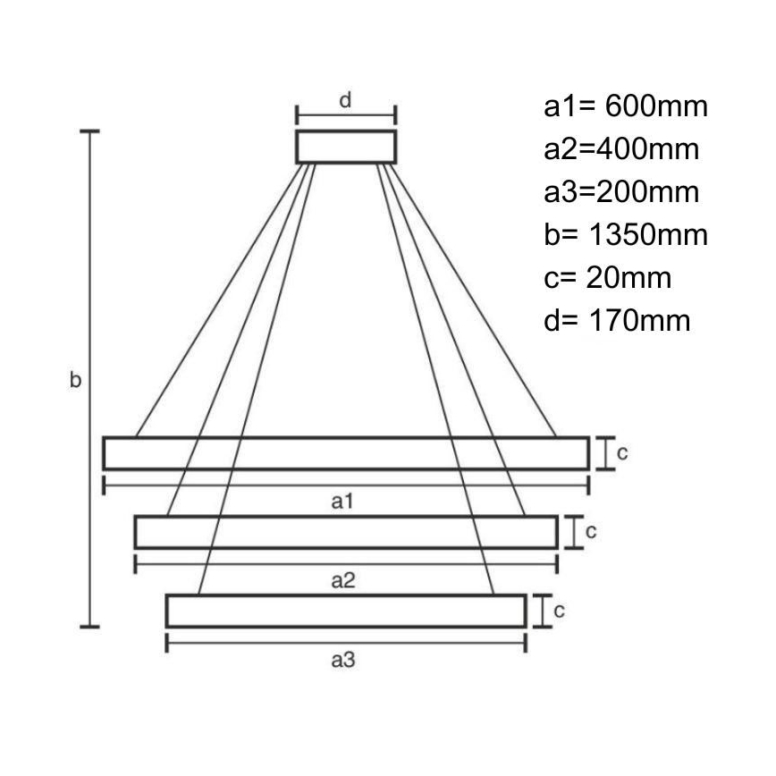 LED dimbar taklampa LED/90W/230V 3000-6500K Ø 60 cm + fjärrkontroll