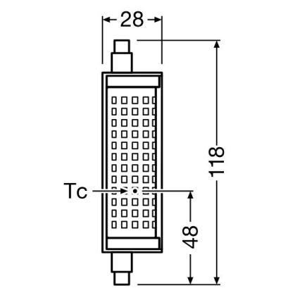 LED Dimbar lampa R7s/18,2W/230V 2700K 118 mm - Osram
