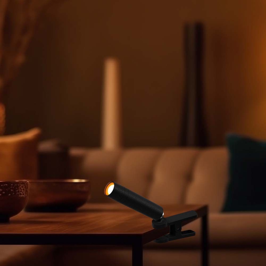 LED Dimbart magnetiskt uppladdningsbart skrivbordslampa 3-i-1 LED/3W/5V 4000K 1500 mAh svart