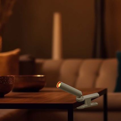 LED Dimbart magnetiskt uppladdningsbart skrivbordslampa 3-i-1 LED/3W/5V 4000K 1500 mAh vit