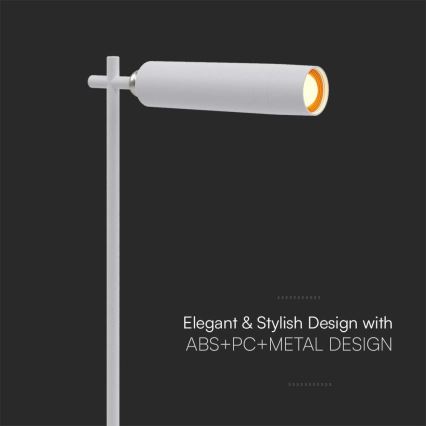 LED Dimbart magnetiskt uppladdningsbart skrivbordslampa 3-i-1 LED/3W/5V 4000K 1500 mAh vit