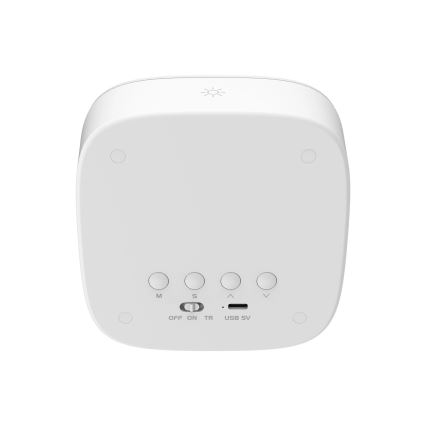 LED Dimbart nattlampa med väckarklocka BUNNY LED/1,2W/5V 3000K