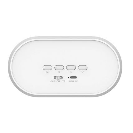 LED Dimbart nattlampa med väckarklocka BUNNY LED/1,2W/5V 3000K