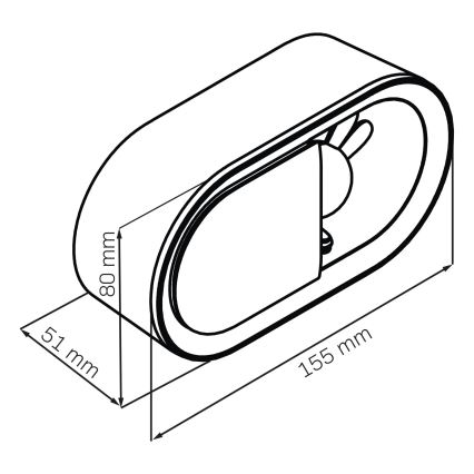 LED Dimbart nattlampa med väckarklocka BUNNY LED/1,2W/5V 3000K