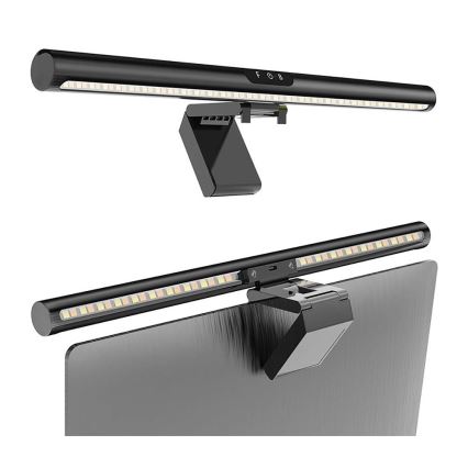 LED Dimbar pekskärmsbelysning LED/5W/5V 3000/4000/5000/6000K 42 cm svart