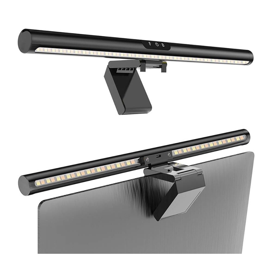 LED Dimbar pekskärmsbelysning LED/5W/5V 3000/4000/5000/6000K 42 cm svart