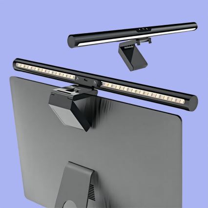 LED Dimbar pekskärmsbelysning LED/5W/5V 3000/4000/5000/6000K 42 cm svart