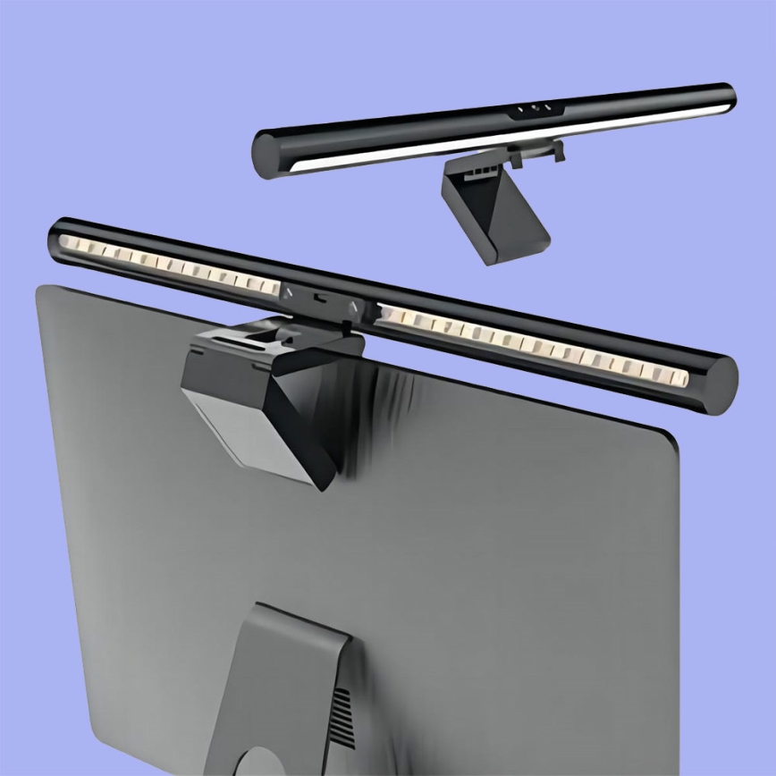 LED Dimbar pekskärmsbelysning LED/5W/5V 3000/4000/5000/6000K 42 cm svart