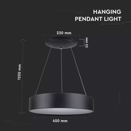 LED-dimbar pendellampa med vajer LED/20W/230V