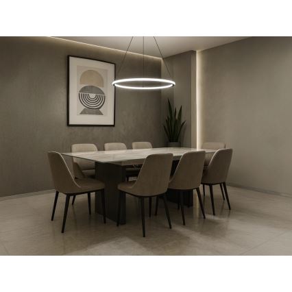 LED dimbar pendellampa på vajer LED/90W/230V 3000-6500K Ø 60 cm + fjärrkontroll