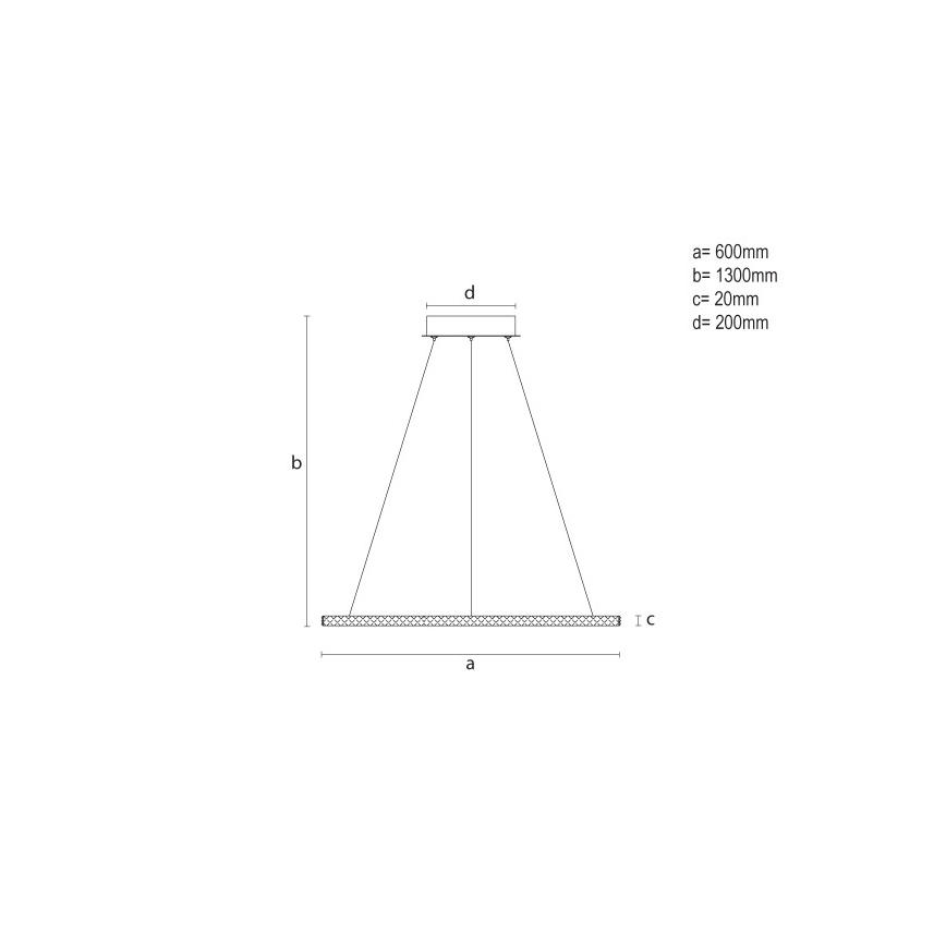 LED-dimbar pendel på vajer LED/90W/230V 3000-6500K Ø 60 cm + fjärrkontroll