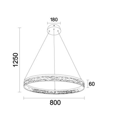 LED dimbar pendellampa ALIANZ LED/60W/230V 3000–6000K Ø 80 cm + fjärrkontroll