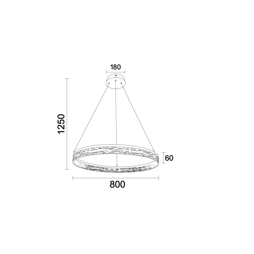LED dimbar pendellampa ALIANZ LED/60W/230V 3000–6000K Ø 80 cm + fjärrkontroll