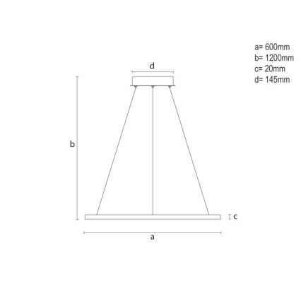 LED-dimbar taklampa på vajer LED/32W/230V 3000-6500K Ø 60 cm + fjärrkontroll