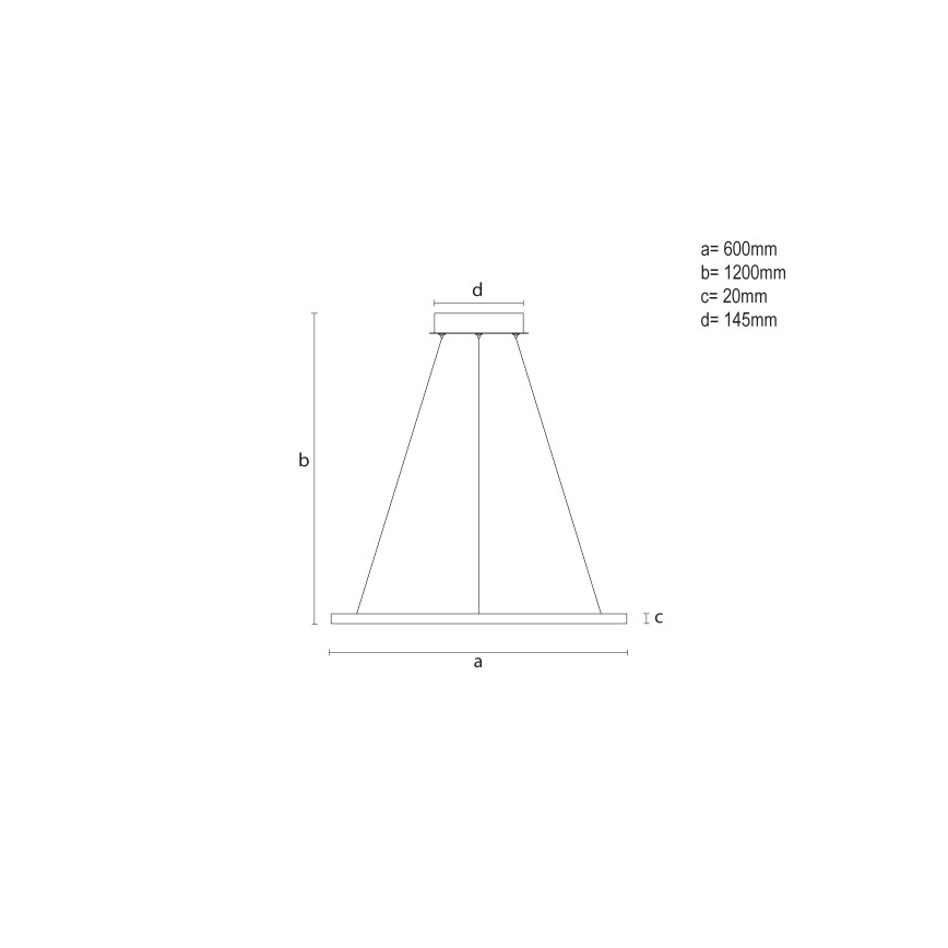 Dimbar LED-pendel på kabel LED/32W/230V 3000–6500K Ø 60 cm + fjärrkontroll
