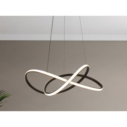 Dimbar LED-pendel på vajer LED/85W/230V 3000–6500K Ø60 cm + fjärrkontroll