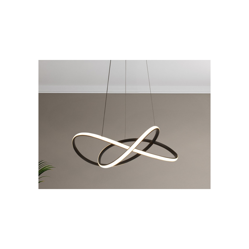 Dimbar LED-pendel på vajer LED/85W/230V 3000–6500K Ø60 cm + fjärrkontroll