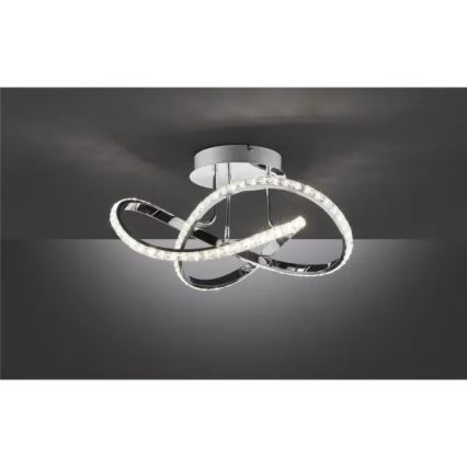 LED dimbar plafondlampa ABRO LED/26W/230V blank krom