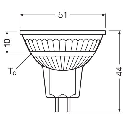 Dimbar LED-reflektorlampa MR16 GU5,3/5,3W/12V 4000K 36° CRI 97 - Ledvance