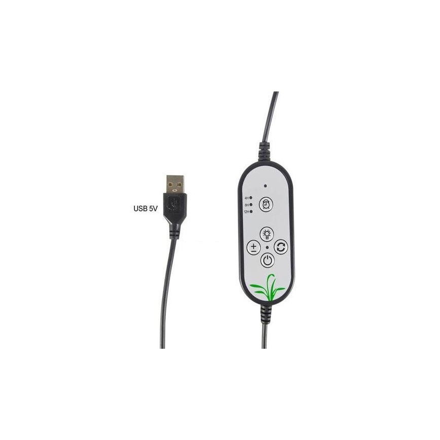 LED Dimbart skrivbordslampa med klämma för växtodling LED/12W/5V