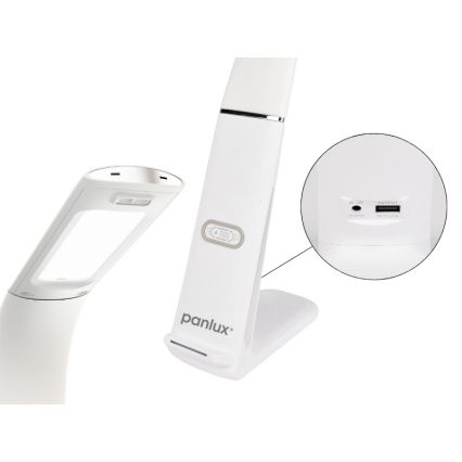 Dimmbar LED-bordslampa med trådlös laddning och rörelsesensor LORD EVO LED/8W/230V 3000K/4500K/6000K vit