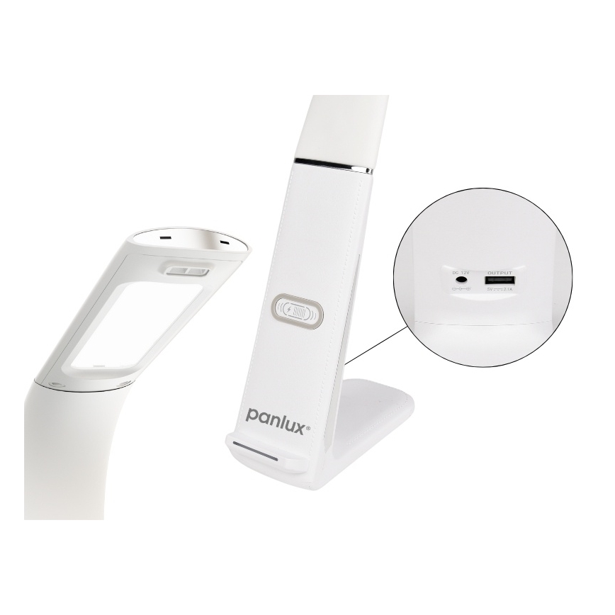Dimmbar LED-bordslampa med trådlös laddning och rörelsesensor LORD EVO LED/8W/230V 3000K/4500K/6000K vit