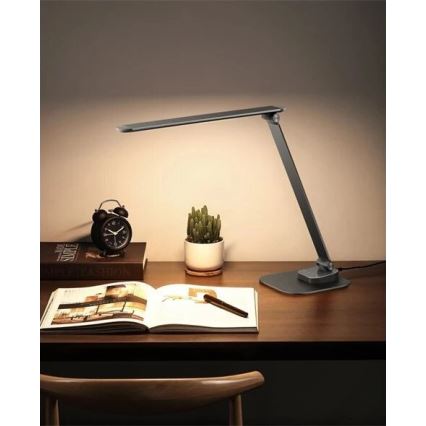 LED Dimbara bordslampa med USB LED/7,5W/230V 3000K/4000K/5500K antracit