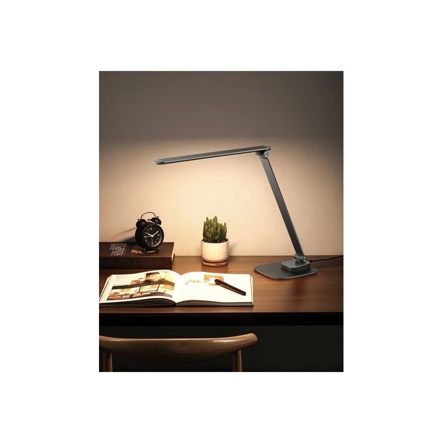 LED Dimbara bordslampa med USB LED/7,5W/230V 3000K/4000K/5500K antracit