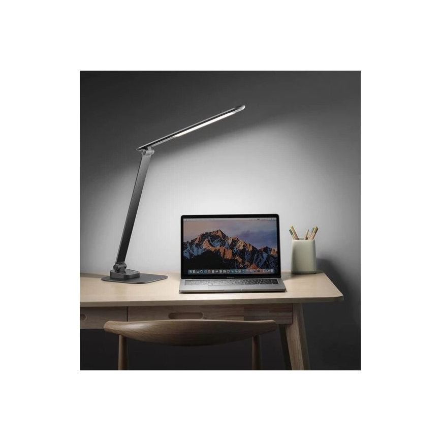 LED Dimbara bordslampa med USB LED/7,5W/230V 3000K/4000K/5500K antracit