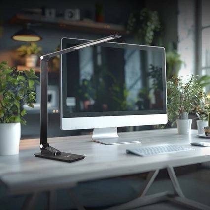 LED Dimbara skrivbordslampa med USB LED/7W/230V 3000K/4000K/5500K svart