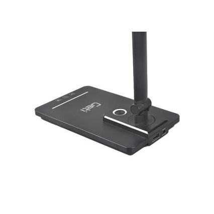 LED Dimbara bordslampa med USB LED/9W/230V 3000K/4000K/5500K svart