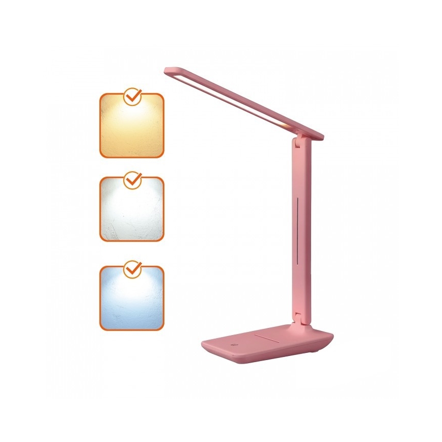 LED-dimbar skrivbordslampa NOBLITE N LED/7W/230V 3000/4000/6500K rosa