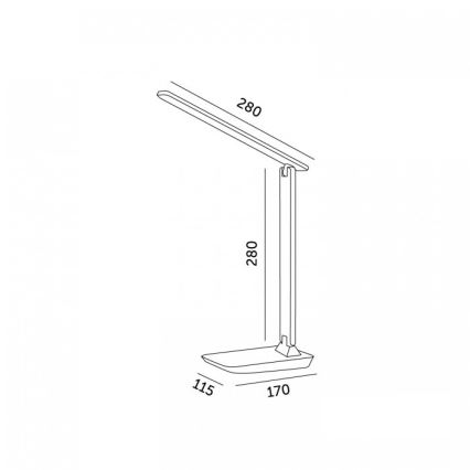 LED-dimbar skrivbordslampa NOBLITE N LED/7W/230V 3000/4000/6500K rosa