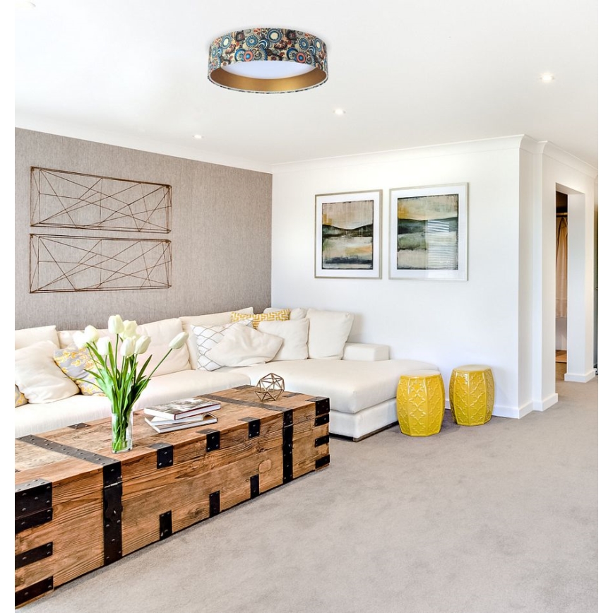 LED Dimbart taklampa SMART GALAXY LED/36W/230V Ø 55 cm 2700-6500K Wi-Fi Tuya Flerfärgad/guld + fjärrkontroll