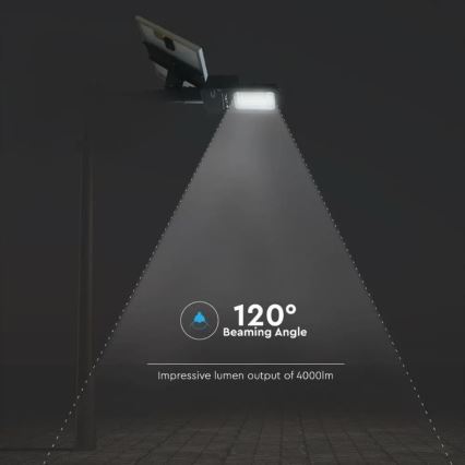 LED Dimbara solarlampa för utomhusbruk LED/50W/6,4V 4000K IP65 50000 mAh + fjärrkontroll
