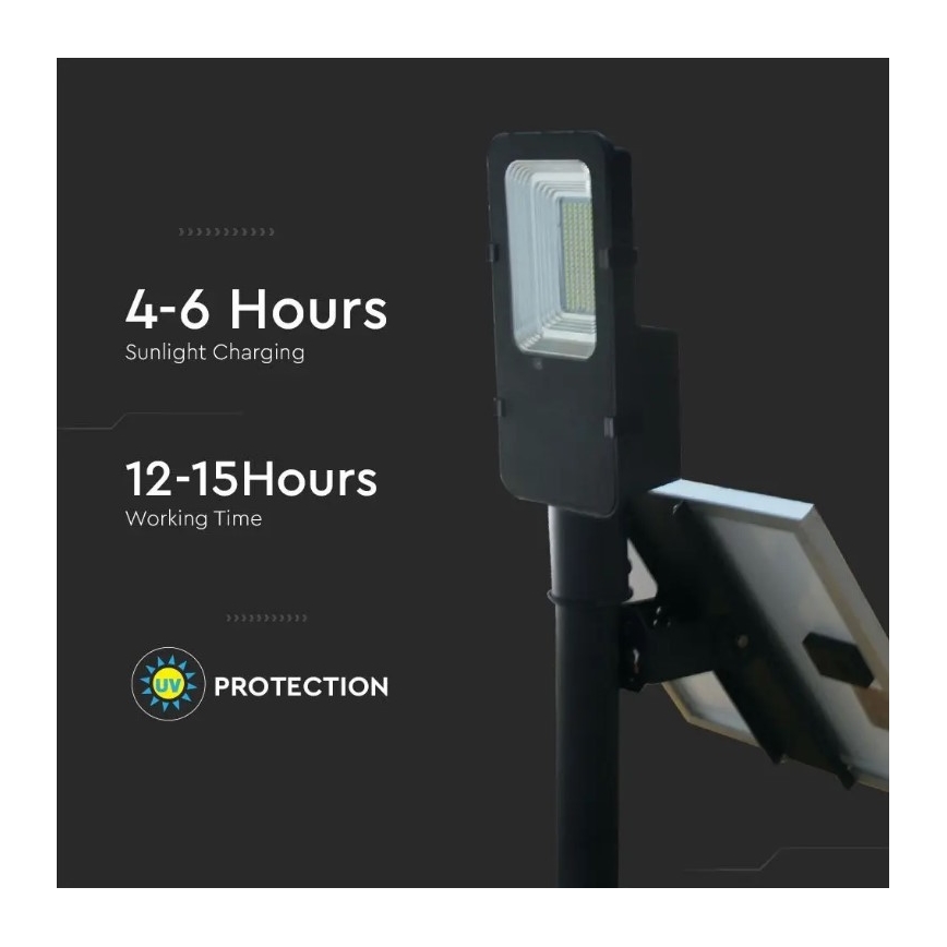 LED Dimbara solarlampa för utomhusbruk LED/50W/6,4V 4000K IP65 50000 mAh + fjärrkontroll