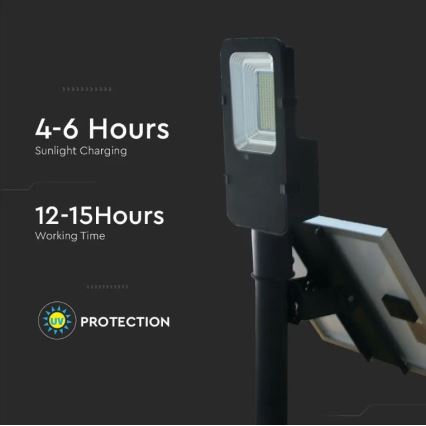 LED Dimbart solarlampa för utomhusbruk LED/50W/6,4V 6000K IP65 50000 mAh + fjärrkontroll