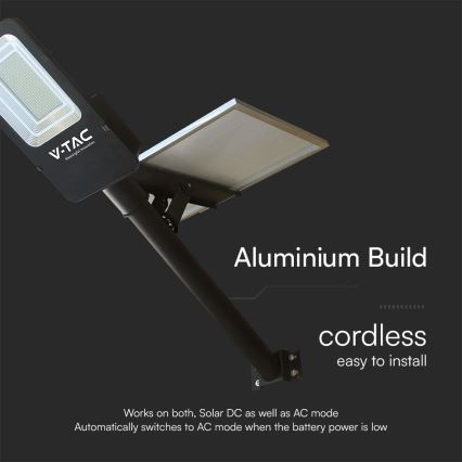 LED Dimbart hybrid solarlampa för utomhusbruk LED/50W/230V 6500K IP65 50000 mAh + fjärrkontroll