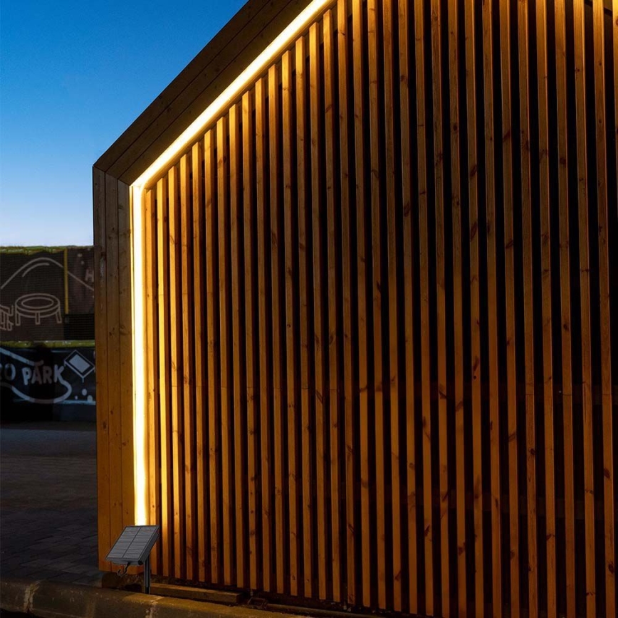 LED Dimbart solarbelysning LED/1,2W/3,7V 4000K IP67 1500 mAh 5m + fjärrkontroll