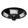 LED dimbar solcellsgatulampa med sensor LED/22W/6V 18000 mAh 6500K IP65 svart + fjärrkontroll
