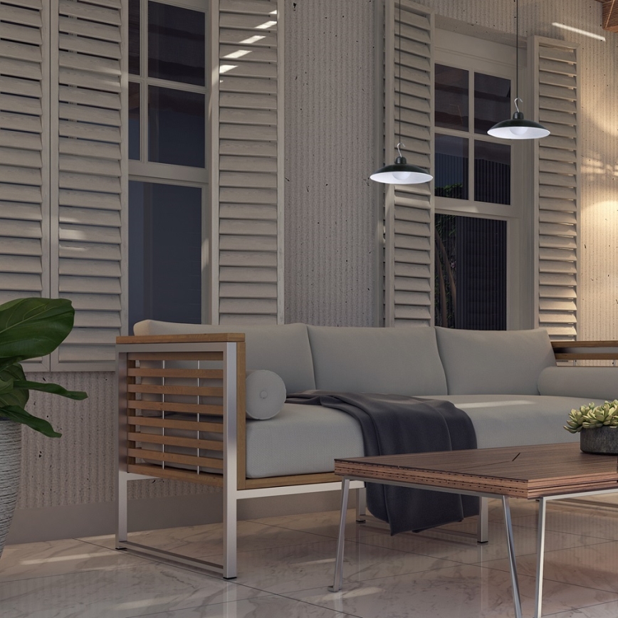 LED Dimbart solcellshängande ljus med skymningssensor LED/6W/3,7V 800 mAh IP44 + fjärrkontroll