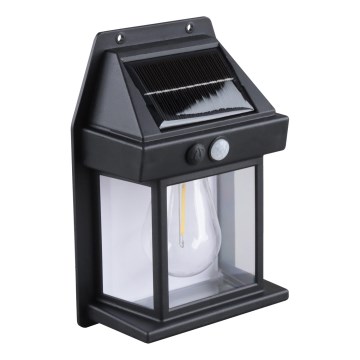LED Dimbar solcellslykta med sensor LED/3,7V IP44 1200 mAh