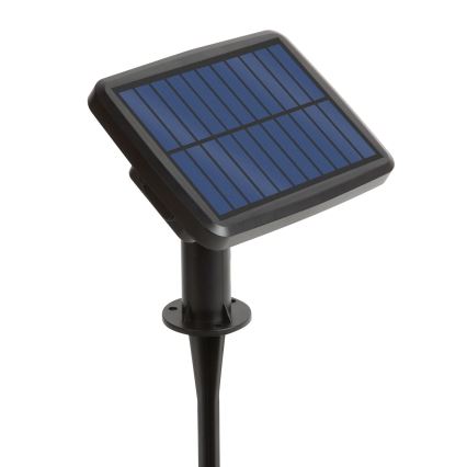 LED dimbar solcellsslinga 15xLED/1,5W/3,7/5V 2700-10000K 2200 mAh 9 m IP65 svart + fjärrkontroll