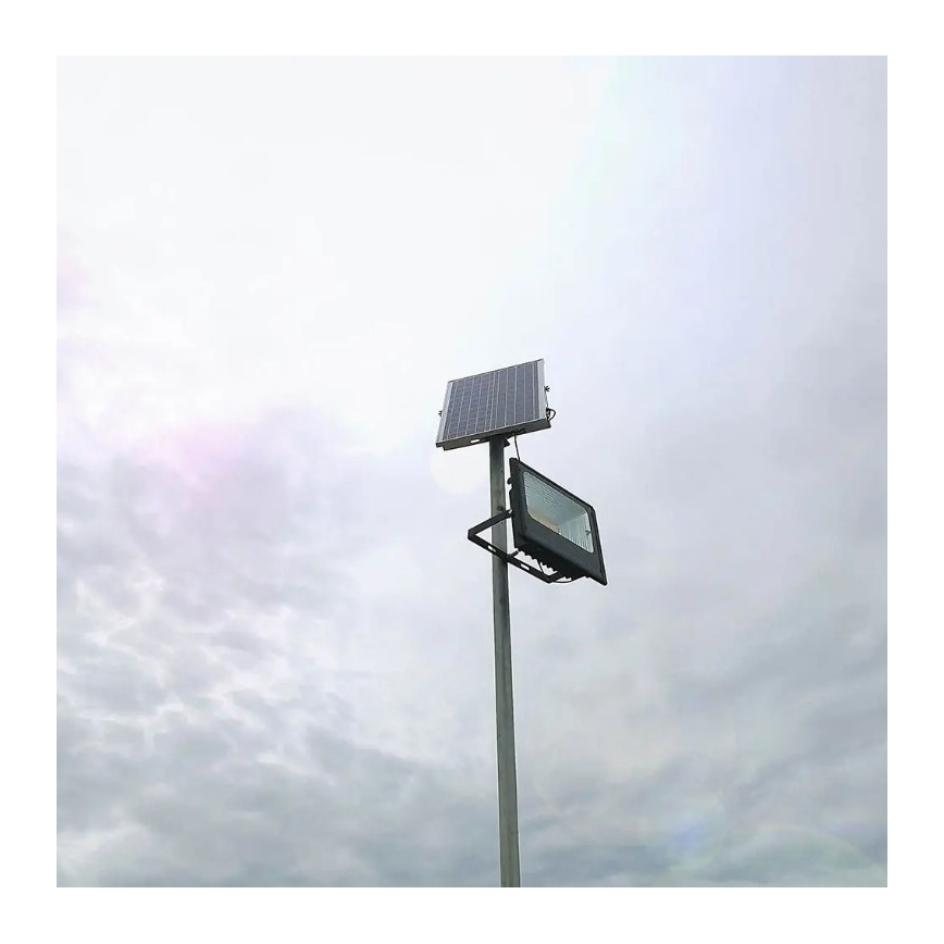 LED Dimbart solreflektor LED/20W/6,4V 4000K IP65 10000 mAh + fjärrkontroll