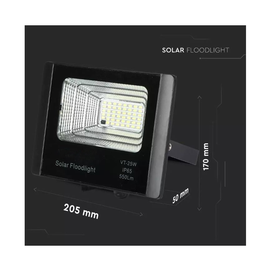 LED Dimbart solreflektor LED/12W/3,2V 6000K IP65 5000 mAh + fjärrkontroll