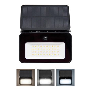 LED dimbar solreflektor med rörelsesensor och skymningssensor LED/6W/3,7V 2200 mAh 3000/4000/6500K IP65