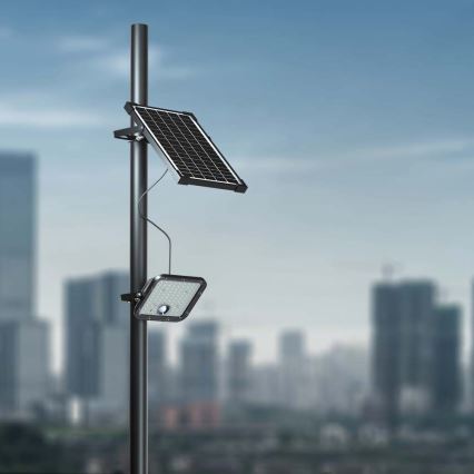 LED dimbar solcellsreflektor med sensor LED/10W/3,7V 4000/6000K IP65 3600 mAh + fjärrkontroll