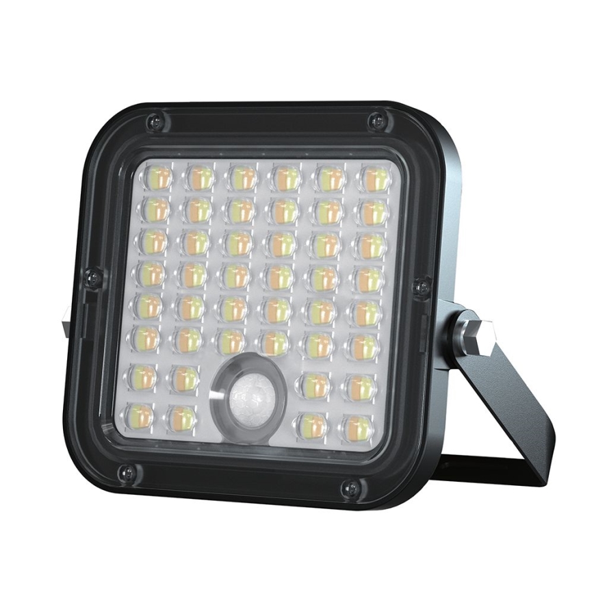 LED dimbar solcellsreflektor med sensor LED/10W/3,7V 4000/6000K IP65 3600 mAh + fjärrkontroll